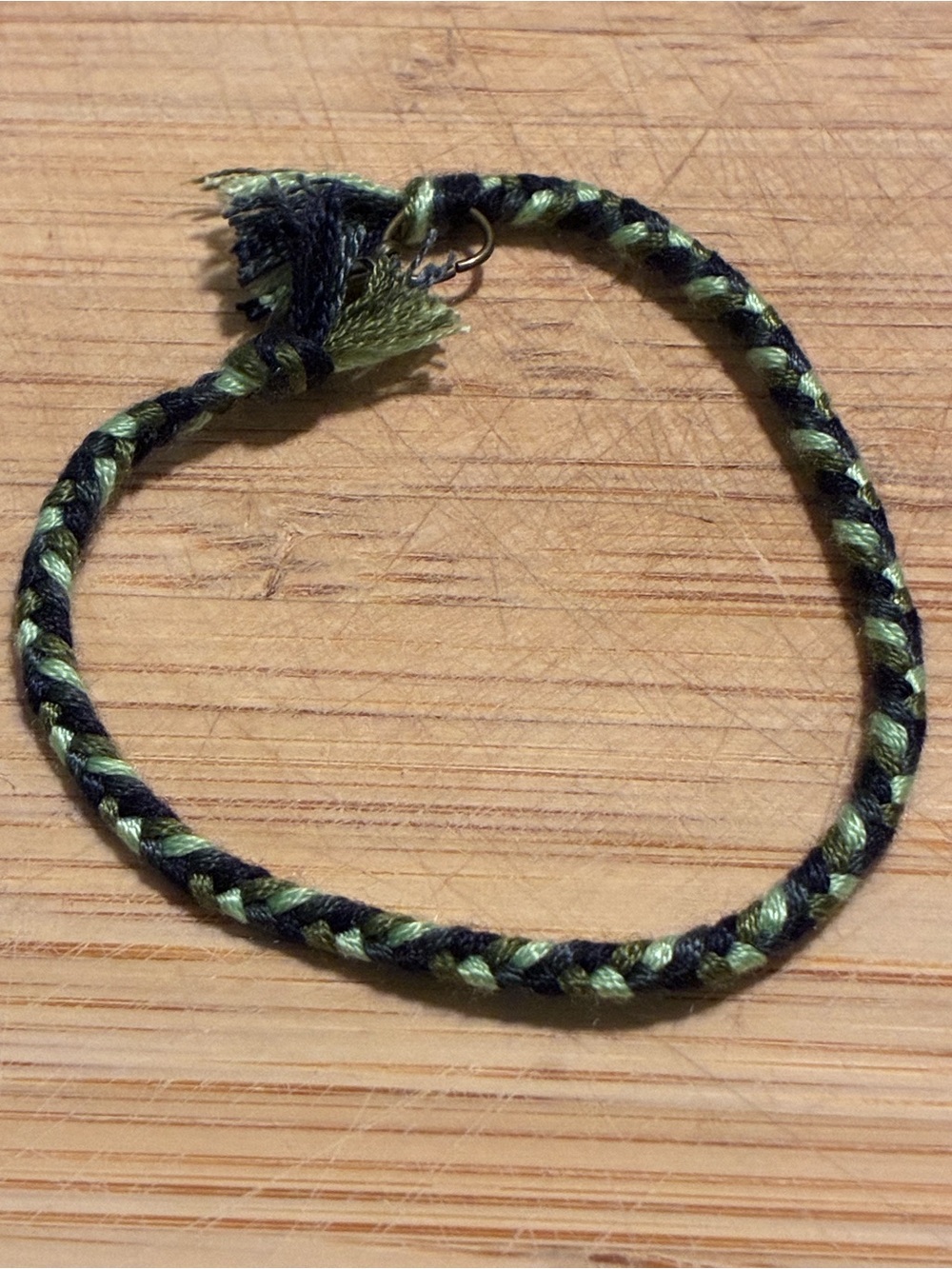 Braided Black and Olive Green Friendship Bracelet